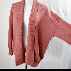 🥳HP🥳Anthropologie Pink Moth Cardigan Open Knit